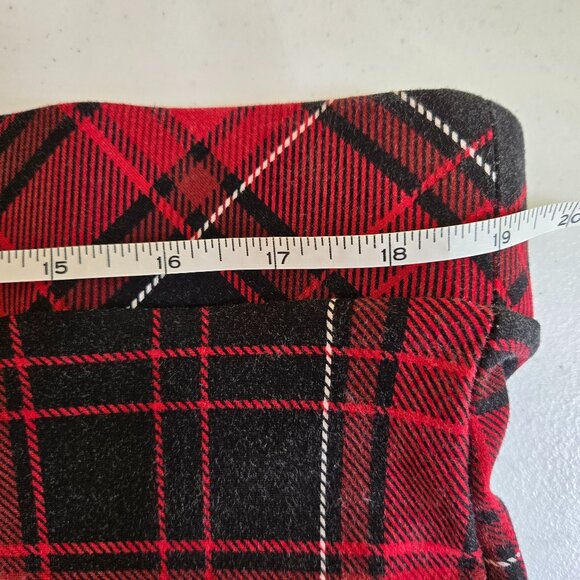 725-25 Torrid Red/White/Black plaid Midi Ponte Pencil Skirt Size 2 18/20 - Picture 9 of 13